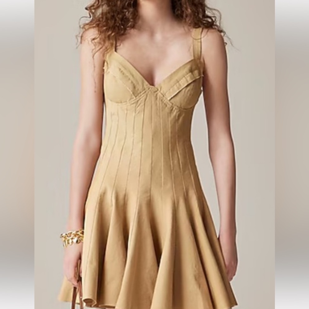 J.Crew Flared Mini Dress in Stretch Chino - NWOT - never  worn. Size 2